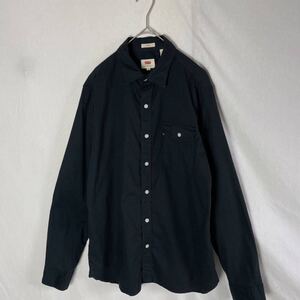 リーバイス　長袖シャツ　古着　Mサイズ　ブラック　SLIM FIT