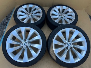 ホイール＆タイヤ4本セット VW シロッコ純正ホイール 18インチ 8J+41 PCD112-5H パサート アルテオン フォルクスワーゲン 235/40/18