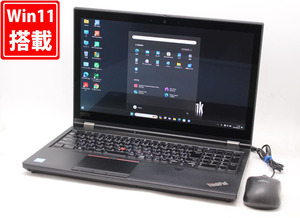 Quadro T2000 訳有 4K対応 タッチ 15.6型 Lenovo ThinkPad P53 Windows11/ i7-9850h 32GB NVMe 256GB-SSD +1TB-HDD カメラ Wi-Fi6 管:1129h