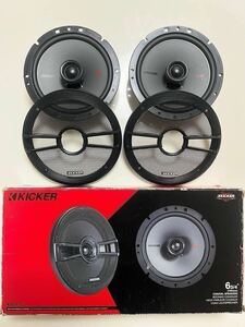 【中古】Kicker coaxial speaker キッカーコアキシャルスピーカー スピーカーグリル未使用付き KSC670 6.75in 44KSC6704