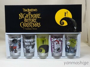 新品 箱入り ナイトメアビフォアクリスマス 日本製グラス5個セット 日本製 Nightmare Before Christmas