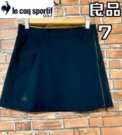 良品 ルコックゴルフ le coq GOLF レディース スカート サイズ7 黒