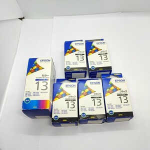 ◎(A1096) 純正EPSON エプソン インクカートリッジ IC5CL13 IC1BK13×5合計6点 未開封 期限切れ