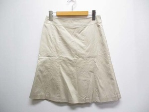 クミキョク 組曲 KUMIKYOKU 台形 フレア スカート 2 ベージュ ひざ丈 裏地付き 日本製 レディース