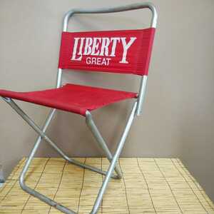 昭和レトロ■liberty great 折りたたみ椅子 折りたたみチェアー レッド