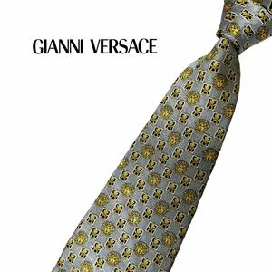 GIANNI VERSACE ネクタイ メドゥーサ柄 グレカ模様 ジャンニヴェルサーチ USED 中古 m339