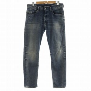 ディーゼル DIESEL INDUSTRY BUSTER デニムパンツ ジーンズ REGULAR SLIM TAPERED ストレッチ ダメージ加工 リペア W32 L30 L 青