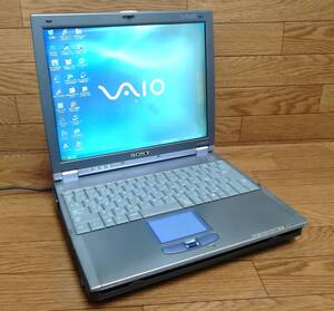 ＜1210H80＞VAIO PCG-R505W/PD【ドッキングステーション付】（PentiumⅢ-1.20GHz-M/512MB/60GB/DVD/Wifi/12.1型/Windows XP Pro-SP3）