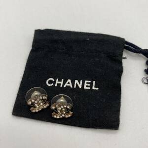 CHANEL シャネル ピアス ゴールド ココマーク ラインストーン アクセサリー P1751