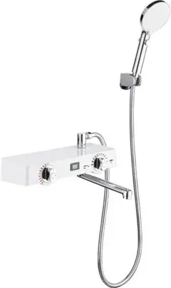 faustina浴室水栓 壁付 シャワー混合水栓　デジタルディスプレイ付き