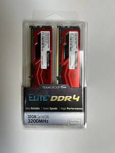 【未使用】 TEAM ELITE PLUS DDR4-3200 32GB (16GBx2枚)