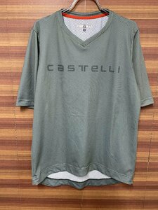 HF056 カステリ CASTELLI 速乾 ドライTシャツ M オリーブ