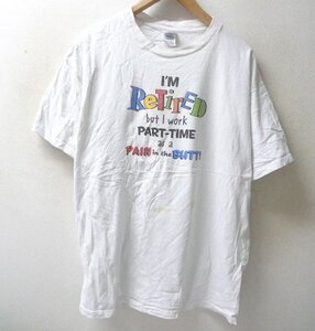 ◆IM Retired Pain bott Tee サイズXL USA古着 Tシャツ　ヴィンテージ アメリカ　古着　汚れダメージあり