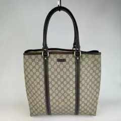 グッチ　GUCCI　トートバッグ　GGスプリーム　キャンバス　ベージュ