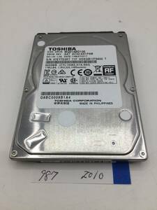 【良品】TOSHIBA MQ01ABD100 / 1TB / 2.5インチ HDD / S-ATA / 9.5mm / 正常 / 2010時間