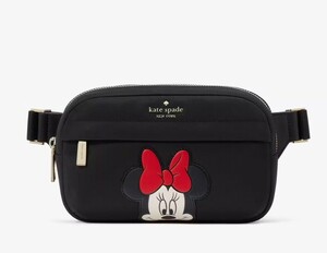 US限定(*^^*)　2024 限定コラボ☆Disney X Kate Spade New York Minnie Belt Bag　KG590　本物をお届けします♪