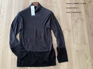 新品 COMME CA ISM コムサイズム メン タートルネック ニット 05ブラック LL(XL)サイズ 99KE50 定価7,900円