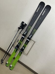 【156214】スキー板　elan Explore4 160cm エラン LEKI ストック 110cm