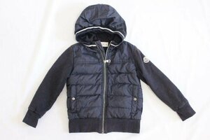 モンクレール MONCLER ワッペン ダウン パーカー ネイビー 4anni/104cm キッズ 男の子 子供用 　L97