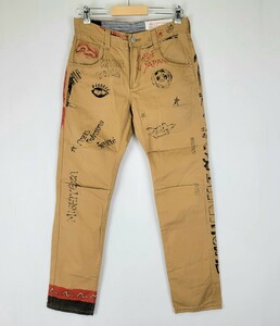 美品 レア EVISUJEANS フルペイント 5ポケット チノパンツ W30 ライトブラウン エヴィス ジーンズ エビス S14WHMJE8800 / デニムパンツ