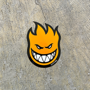 SPITFIRE BIG FACE LOGO SMILE STICKER ORANGE スピットファイア ビッグフェイスロゴ ステッカー オレンジ スケートボード シーツ スケボー