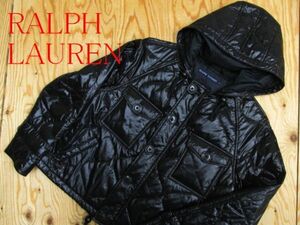 ★ラルフローレン RalphLauren★レディース フーディショートキルティングジャケット ブラック★R60414025A