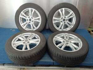 ★8-8.5分山★21年製★ トーヨーTRANPATH mpZ 215/60R17　社外ホイール 17×7J +45 5H-114.3 4本セット C-HR・エルグランド等　E774