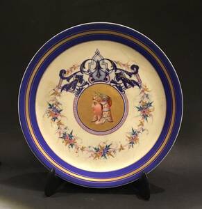 ☆ アンティーク 磁器 飾り皿 フランス製 ２０世紀初期頃