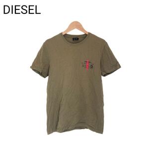 DIESEL　Tシャツ　プリント　ワンポイント　シンプル　レッドライン　Sサイズ