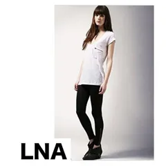 LNA エルエヌエー ジッパー レギンス Black Licorice