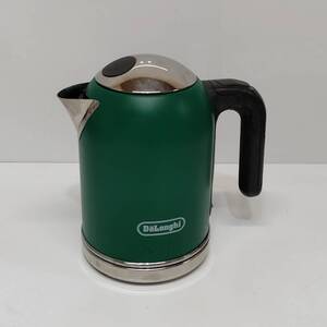 ●動作品 デロンギ SJM010J 電気ケトル DeLonghi グリーン ケーミックス ポット 湯沸かし器 0.75L kMix M1908