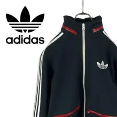 09M430◯ adidas 黒 トレフォイル ジャージ マウンテンパーカー M