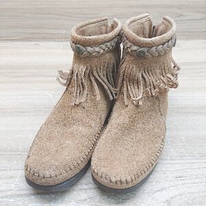 ■ MINNETONKA×earth music&ecology コラボ商品 ショ－ト モカシンブ－ツ 表記なし ブラウン系 レディース E