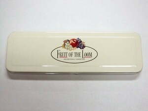 希少 昭和レトロ ファンシー 文具 ミドリ MIDORI フルーツオブザルーム FRUIT OF THE LOOM カンペンケース PENCIL BOX MADE IN JAPAN