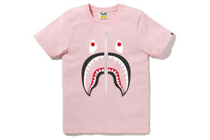 【1スタ】新品未使用 本物 Size L BAPE SHARK TEE メンズ 半袖Tシャツ PINK アベイシングエイプ エイプ A BATHING APE 