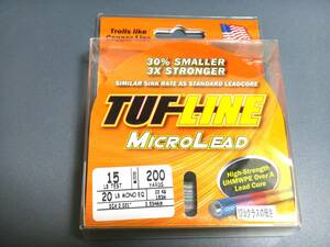 【未使用品】TIEMCO(ティムコ) タフライン マイクロ レッドコアライン 15lb 200yd (TUF LINE Micro Lead Core Line)1