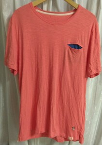 評価参照！美品　ポールスミス Tシャツ サイズXL マルチストライプ ラビット ピンク　匿名配送230円