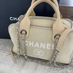 美品/CHANEL/ドーヴィル/2wayチェーンショルダーバッグICチップ正規品