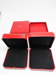 美品 Cartier カルティエ 2個セット ネックレス ジュエリー ケース ボックス 正規 純正品 箱 空箱 アクセサリー 化粧箱 保存箱