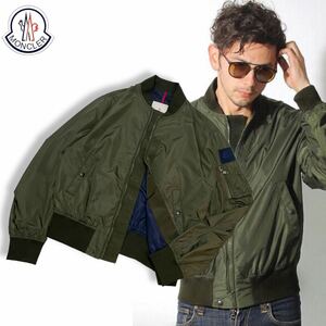 国内正規品 MONCLER TIMOTHE GIUBBOTTO NYLON JACKET モンクレール ボンバージャケット MA-1 カーキ 1 メンズ