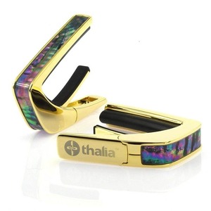 Thalia Capos タリア カポ Exotic Shell BLACK RIPPLE 24K Gold ギター 12インチフレッドパッド付属 ブラック リップル