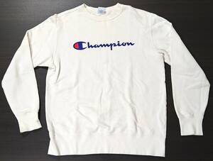 白のトレーナー Champion X－LARGE 胸にチャンピオンのマーク ホワイト【古着】