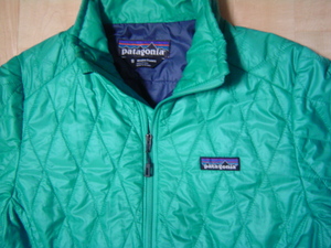 WOMENS　女性　S　2011年　Patagonia　パタゴニア　ナノ　パフ　JK　エメラルドグリーン　防風　防寒　中綿　軽ダウン　ジャケット