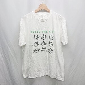 ◇ ⊂ Φ BEAUTY & YOUTH ビューティアンドユース イラストプリント 半袖 Tシャツ サイズF ホワイト系 レディース E