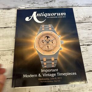 g319 Antiquorum 腕時計　オークションカタログ　パテックフィリップ　ロレックス　など 2011