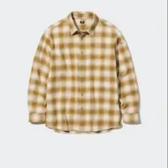 UNIQLO フランネルチェックシャツ イエロー