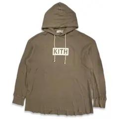 新品未使用 KITH キス CALUX ワッフル フーディー パーカー オリーブ