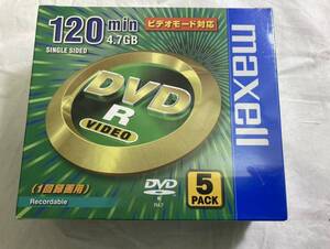 ★日本製 録画用DVD-R ケース付き5枚 maxell ビデオモード対応