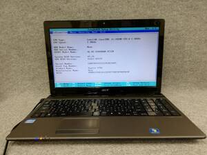 acer Aspire5750 N54EK Bios確認 ジャンク 0216