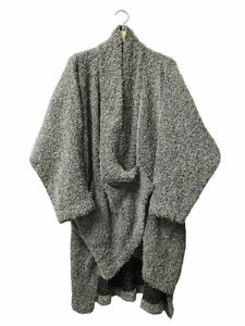 (D) ISSEY MIYAKE イッセイミヤケ 筆タグ 80s-90s ヴィンテージ シャギーニット コート M グレー系